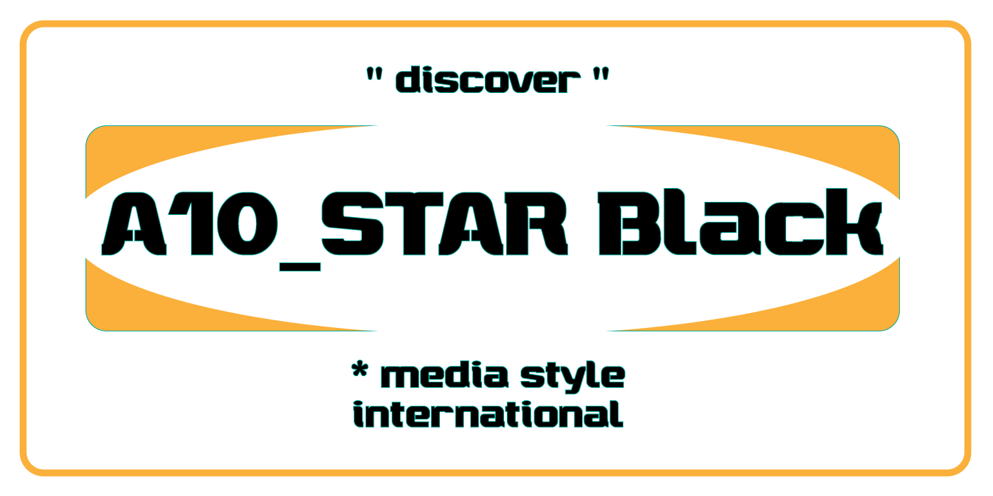 Example font A10 STAR Black #3